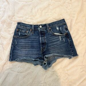 Levi 501 Denim Distressed Women's Shorts